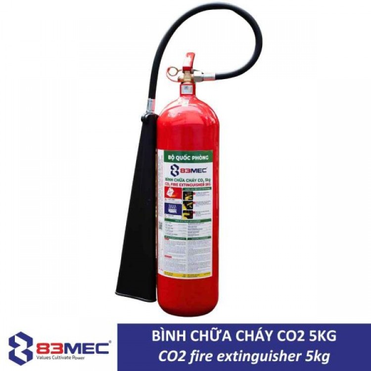 Bình chữa cháy CO2 5kg 83MEC – Bộ Quốc Phòng